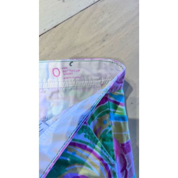 LILLY PULITZER BUTTERCUP SCALLOP TRIM FLAMINGO PAISLEY WOMENS SZ 0 - Picture 7 of 8
